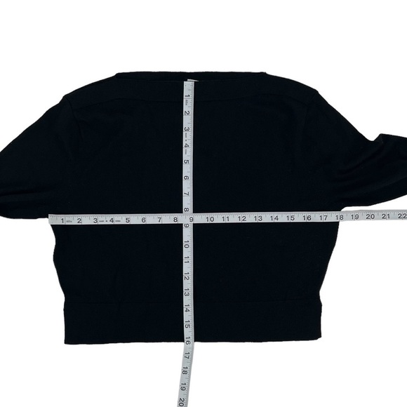 Uniqlo U Black Wool Long Sleeve Cropped Pullover Sweater Size XS Women’s - Picture 4 of 5